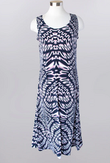 Keren Hart Keren Hart 42017 Rose/Navy Combo Round Neck Sleeveless Dress