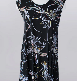 Keren Hart Keren Hart  Black Floral Round Neck  Sleeveless Dress