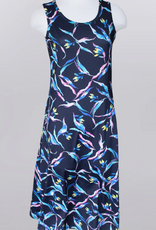 Keren Hart Keren Hart 42019 Turquoise Combo Round Neck  Sleeveless Dress
