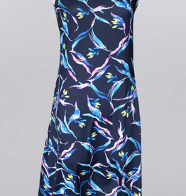 Keren Hart Keren Hart 42019 Turquoise Combo Round Neck  Sleeveless Dress