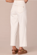 Democacy Democracy B2829OAOW White Skyrise Relaxed Straight Leg Jean w/Fray Hem