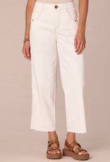Democacy Democracy B2829OAOW White Skyrise Relaxed Straight Leg Jean w/Fray Hem