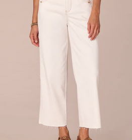 Democacy Democracy White Skyrise Relaxed Straight Leg Jean w/Fray Hem