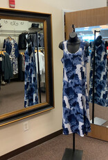Keren Hart Keren Hart Ice Blue Combo Round Neck  Sleeveless Dress