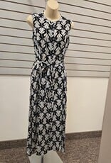 APNY APNY Navy/White Print Button Down Sleeveless Dress