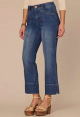 Democacy Democracy BP2721GQEP Medium Wash Petite High Rise Kick Flare Ankle Jean