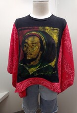 Shannon Passero Shannon Passaro 5754 Bob Marley Bandana Banded Pullover Top