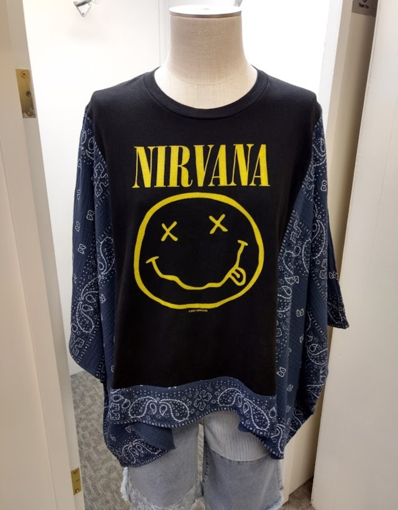 Shannon Passero Shannon Passero Nirvana Bandana Banded Pullover Top