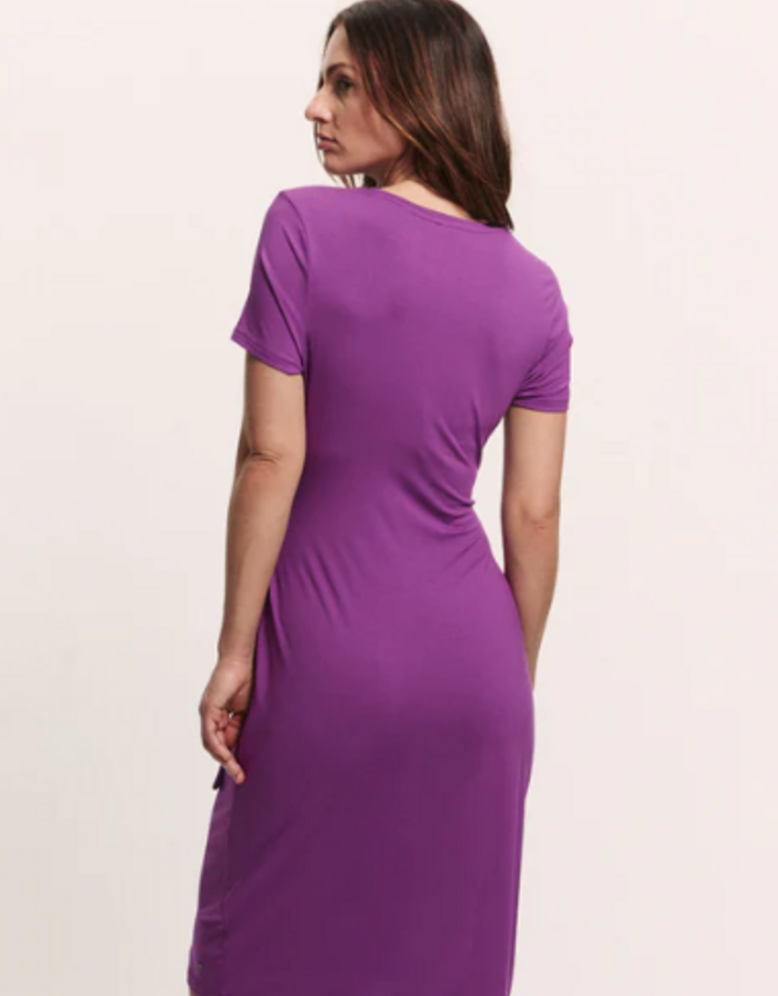Tranquillo Tranquillo  Grape EcoVero™ Viscose Jersey Dress Oliviaa
