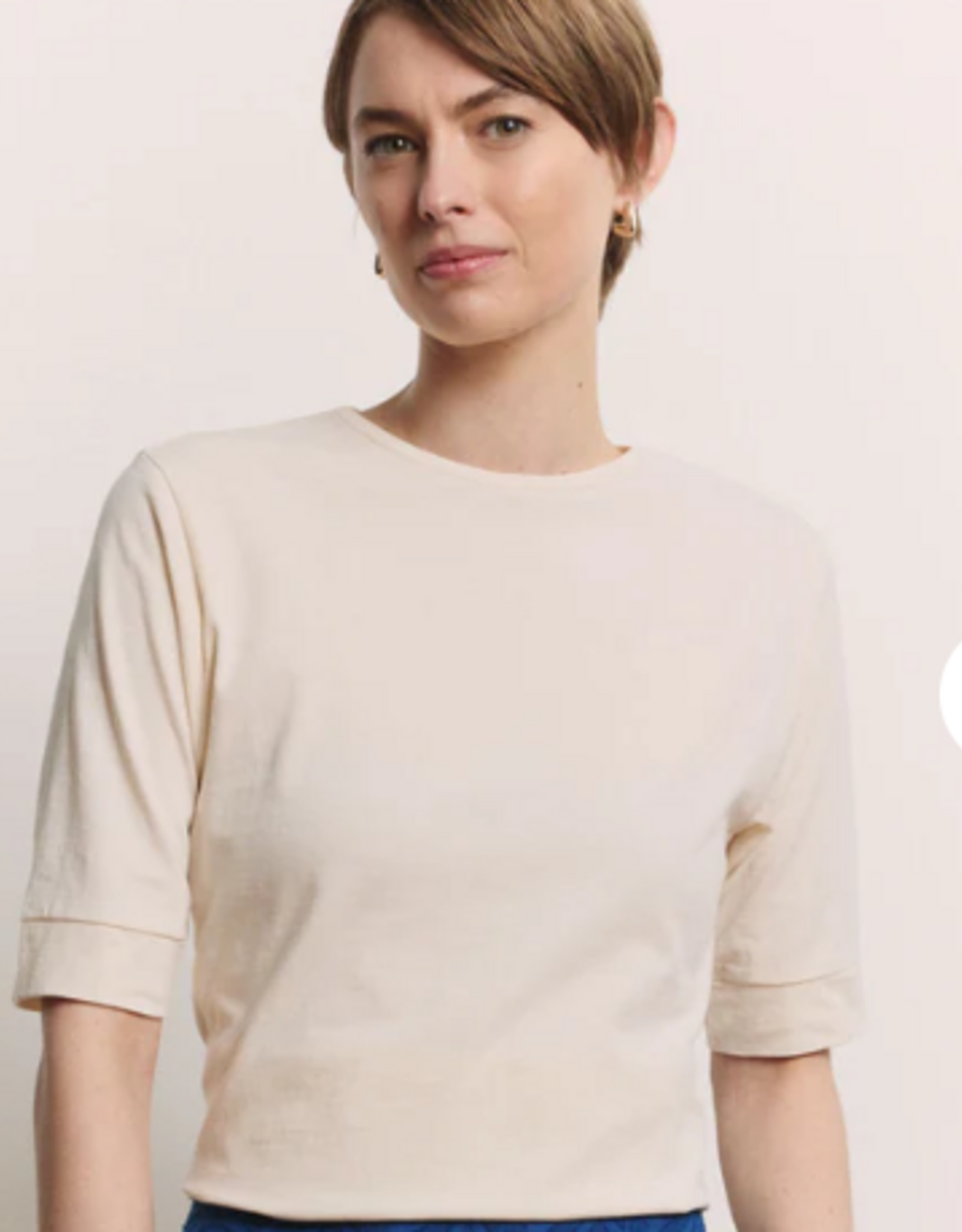 Tranquillo Tranquillo Cream Organic Cotton Jersey Shirt Lottee