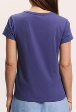 Tranquillo Tranquillo 704013 Indigo Organic Cotton Jersey Shirt IiriisRound Neck Short Sleeve