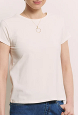 Tranquillo Tranquillo  201024 White Tencel™ Jersey Shirt Manaa Round Neck S/S Top