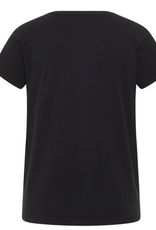 Tranquillo Tranquillo  202004 Black Tencel™ Jersey Shirt Manaa Round Neck S/S Top