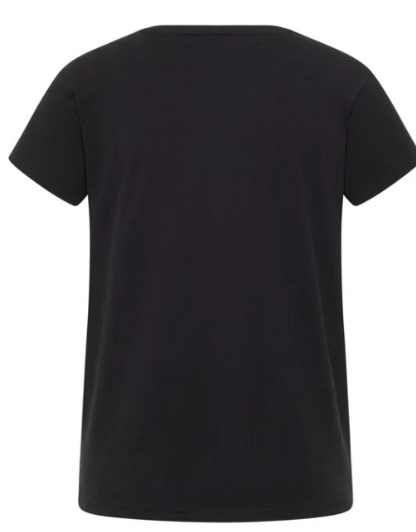 Tranquillo Tranquillo  202004 Black Tencel™ Jersey Shirt Manaa Round Neck S/S Top