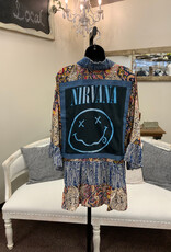 Shannon Passero Shannon Passero Nirvana Band Open Front 3/4 Sleeve Kimono