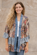 Shannon Passero Shannon Passero Nirvana Band Open Front 3/4 Sleeve Kimono