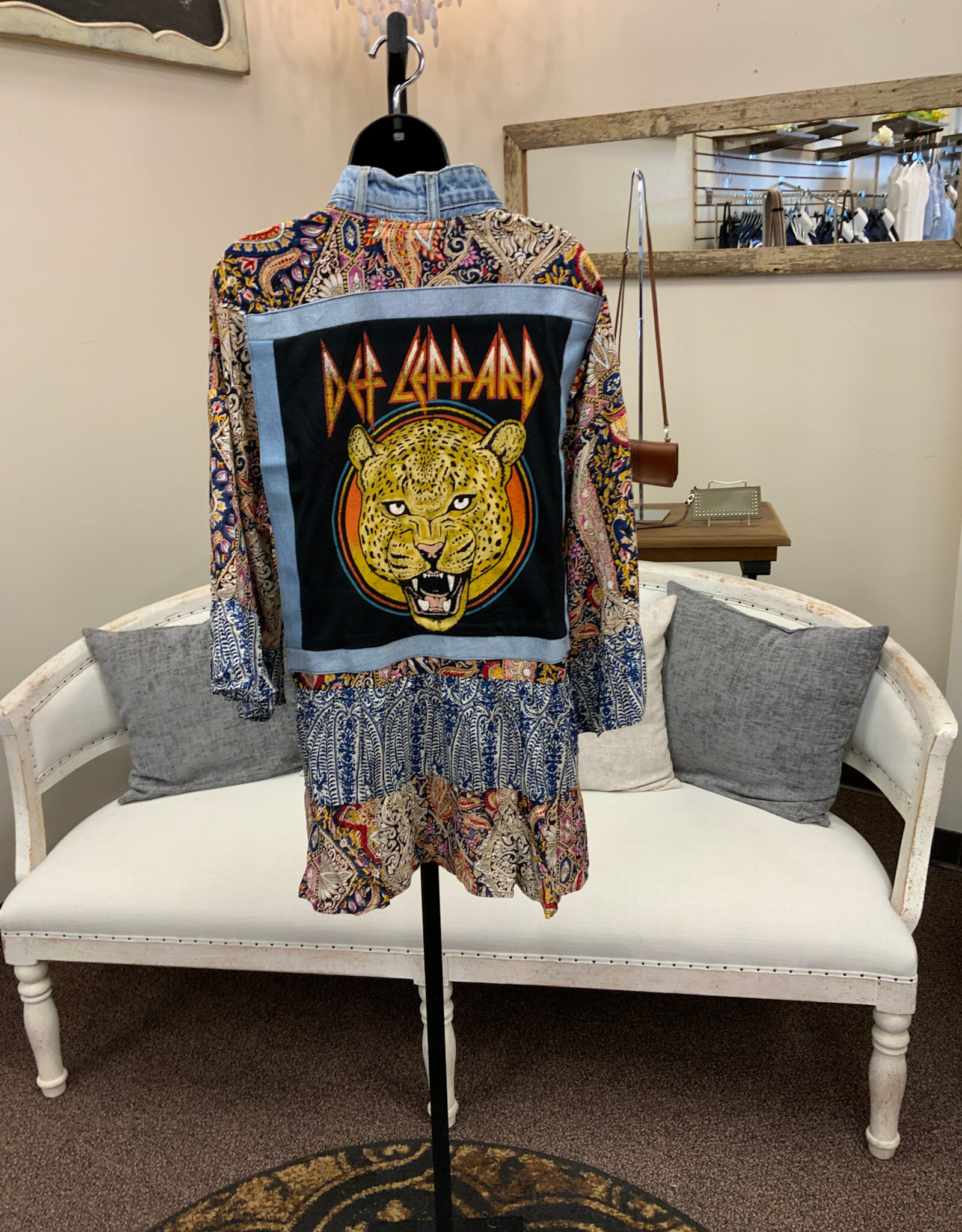 Shannon Passero Shannon Passero  Def Leppard Band Open Front 3/4 Sleeve Kimono