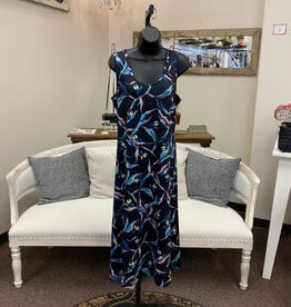 Keren Hart Keren Hart  Turquoise Combo Round Neck  Sleeveless Dress