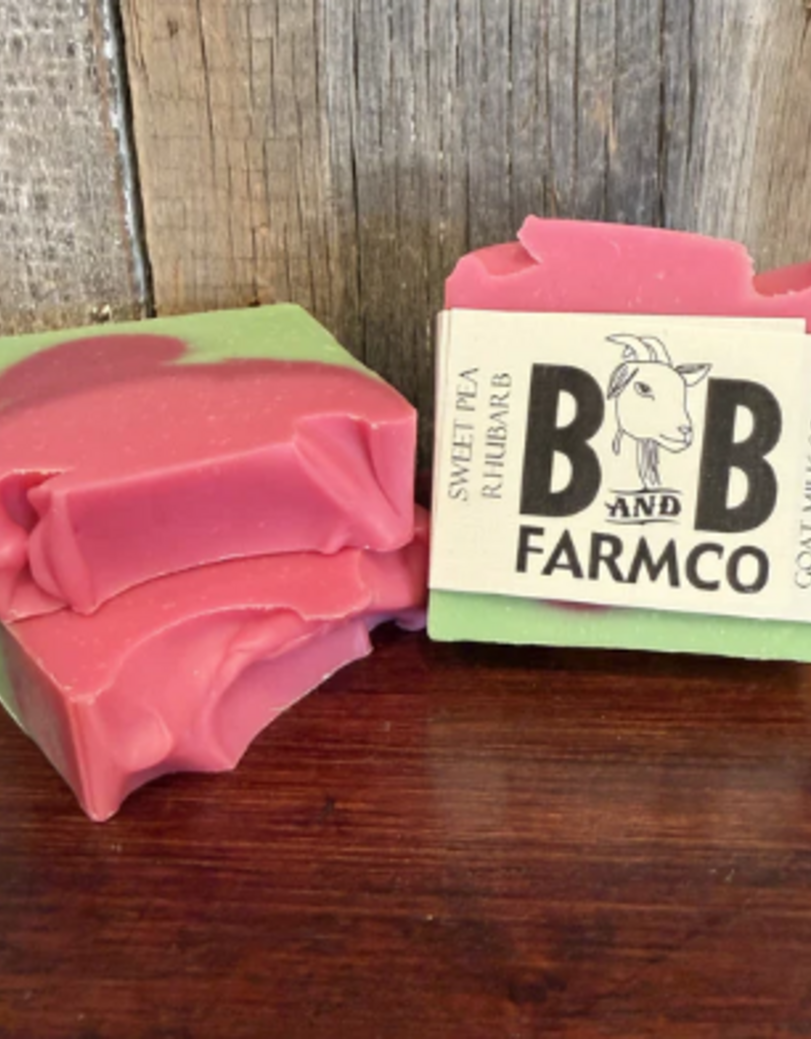 B and B Farm Co B and B FARMCO Sweet pea Rhubarb Goat Milk Soap