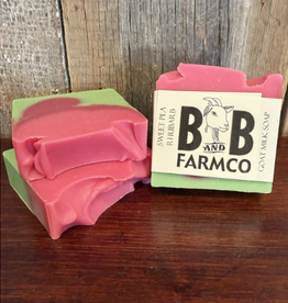 B and B Farm Co B and B FARMCO Sweet pea Rhubarb Goat Milk Soap