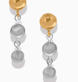 Brighton Brighton Silver-Gold Cascade Drops Trio Post Drop Earrings
