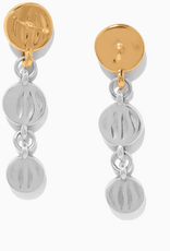 Brighton Brighton Silver-Gold Cascade Drops Trio Post Drop Earrings