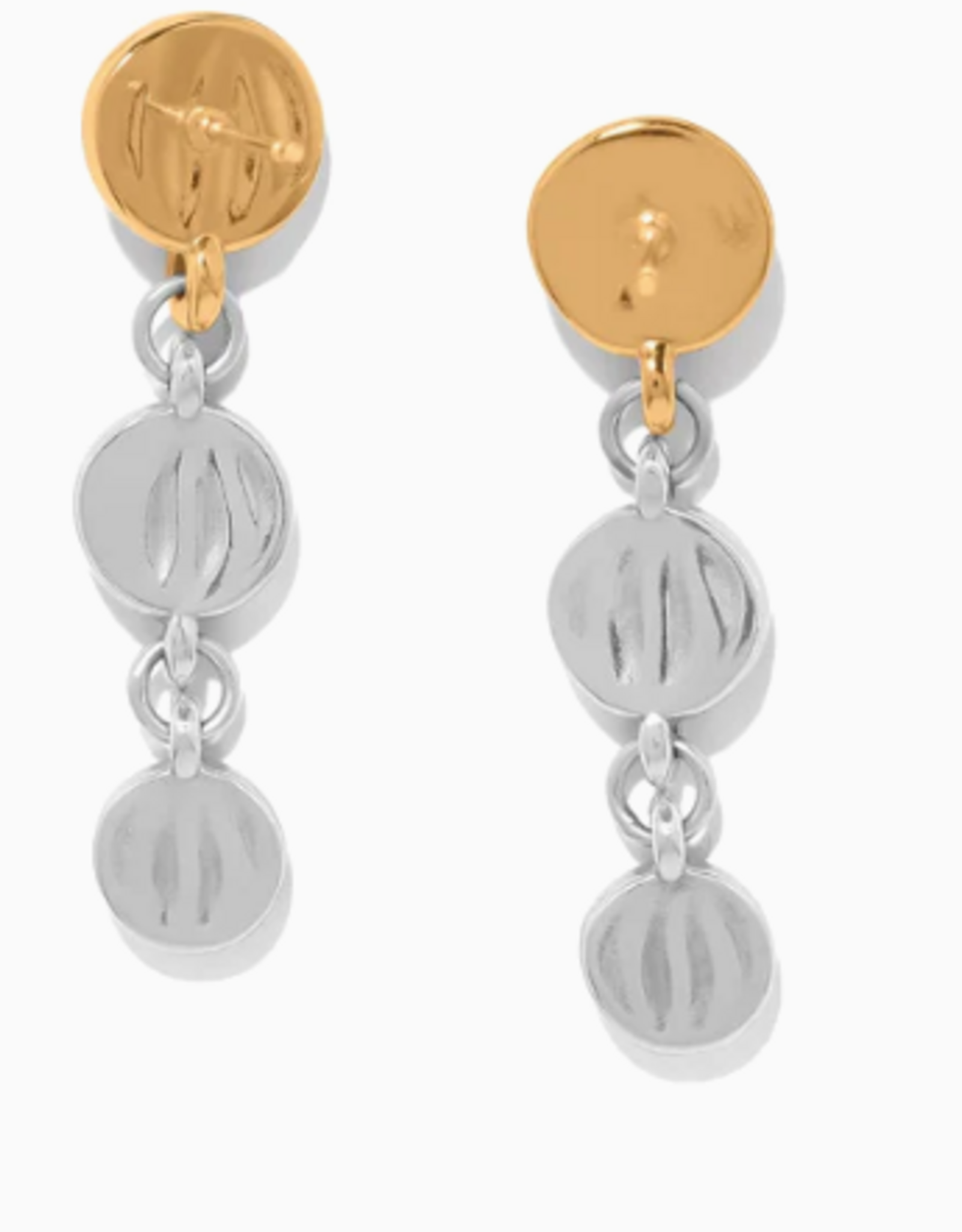 Brighton Brighton Silver-Gold Cascade Drops Trio Post Drop Earrings