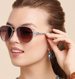 Brighton Brighton Silver-Tortoise Interlok Harmony Sunglasses