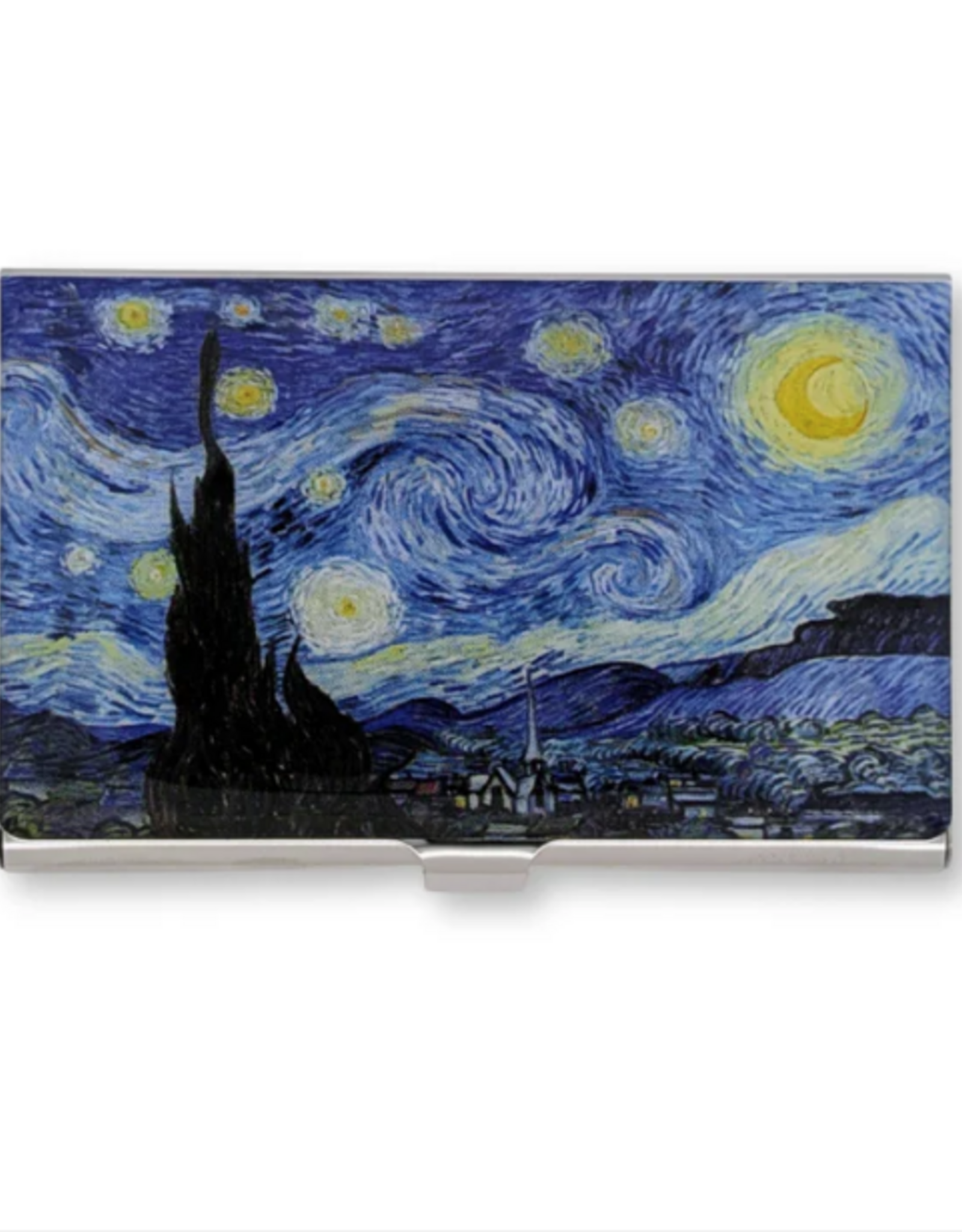 Monarque Monarque Van Gogh Starry Night Stainless Steel Card Case