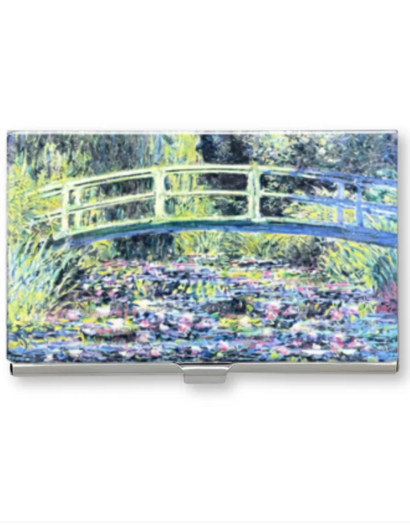 Monarque Monarque Monet Lily Bridge Stainless Steel Card Case