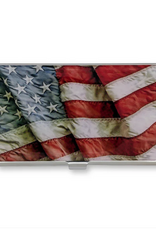 Monarque Monarque American Flag Stainless Steel Card Case