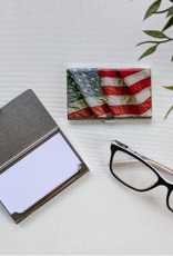 Monarque Monarque American Flag Stainless Steel Card Case