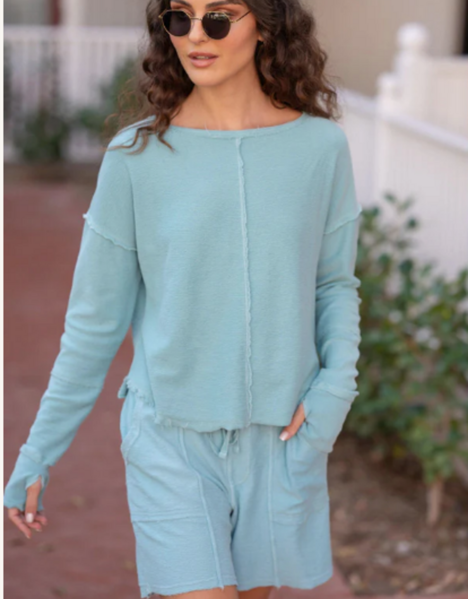 Wearables Wearables  Mermaid Tail Pigment Annika Round Neck Long Sleeve Top