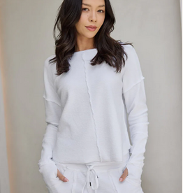 Wearables Wearables White Tail Pigment Annika Round Neck Long Sleeve Top