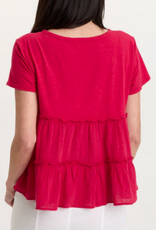 Wearables Wearables San Marzano Pigment Balinda Gauze Round Neck S/S Top