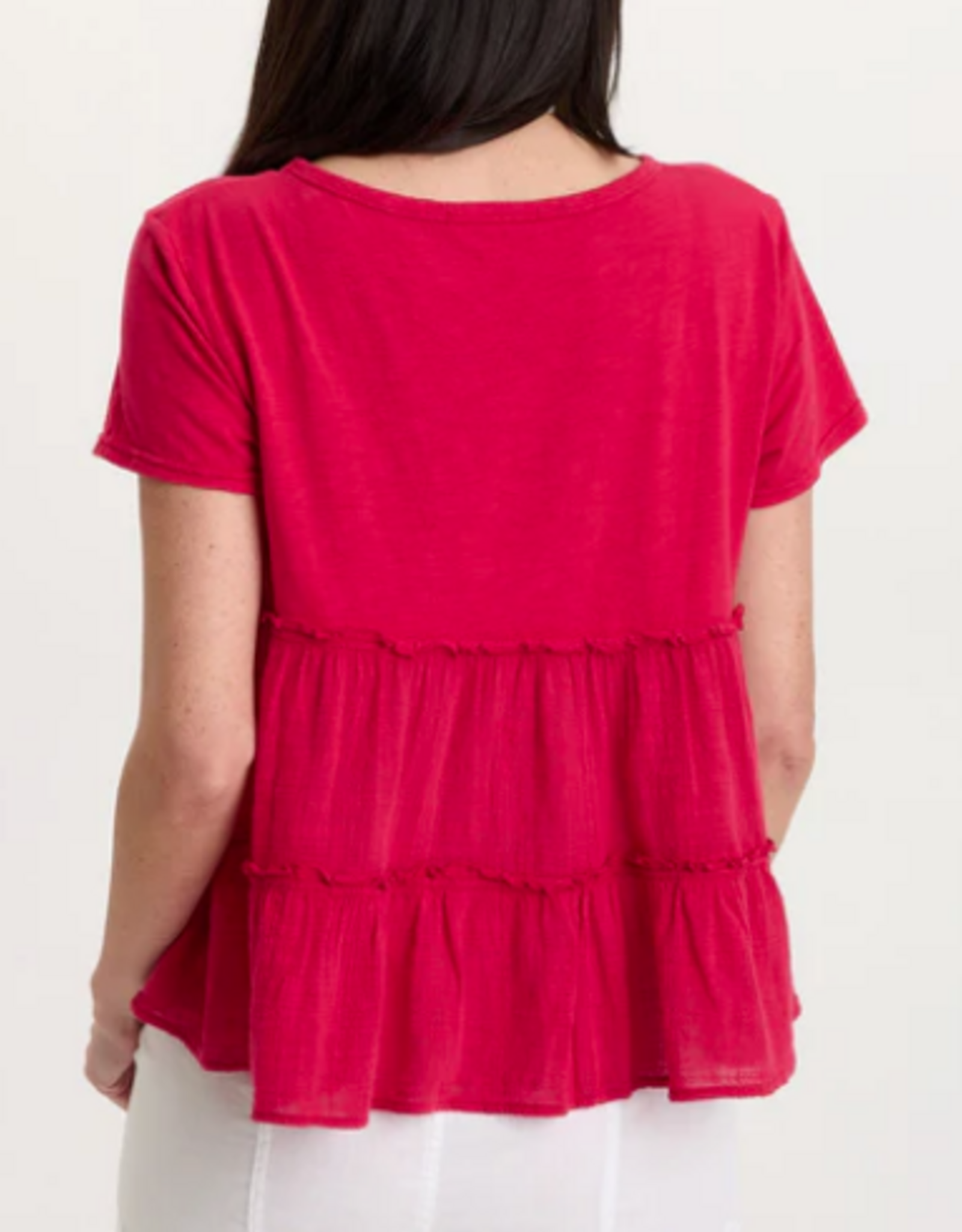 Wearables Wearables San Marzano Pigment Balinda Gauze Round Neck S/S Top