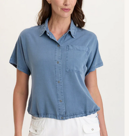 Wearables Wearables Hypnotic Pigment Zane Twill Snap Up S/S Top