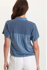 Wearables Wearables Hypnotic Pigment Zane Twill Snap Up S/S Top
