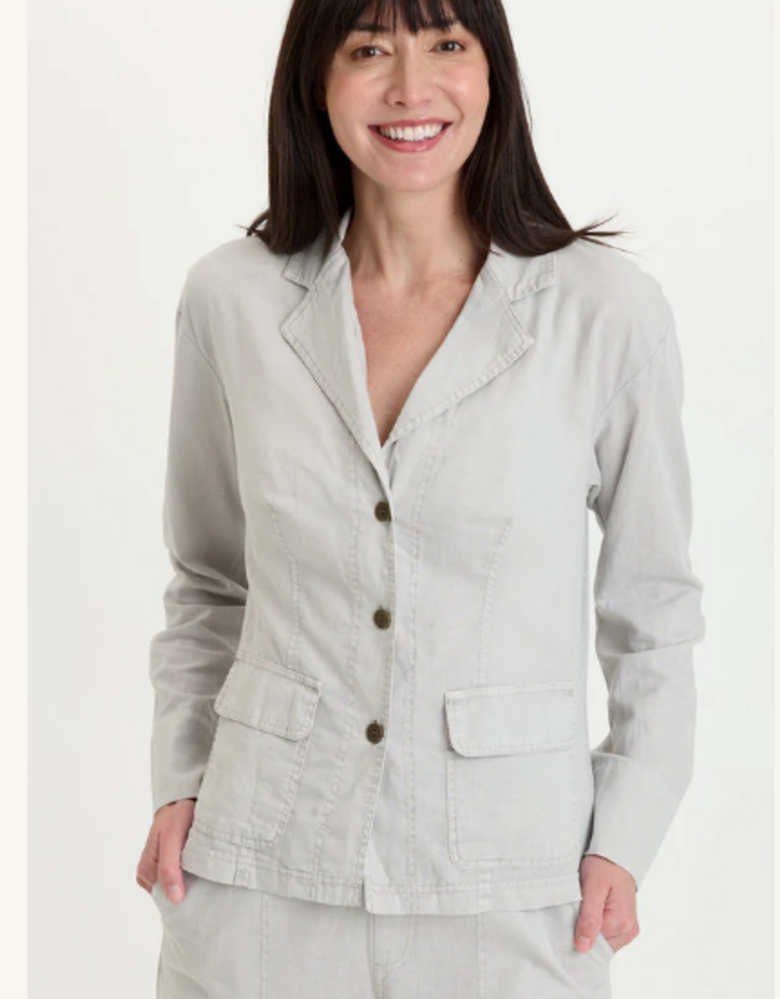 Wearables Wearables Soft Pebble Pigment Madi Cotton Linen Blazer