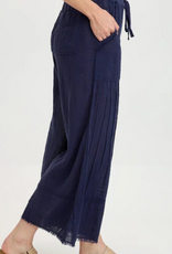 Wearables Wearables Navy Ace Gauze Crop Wide Leg Pant