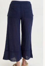 Wearables Wearables Navy Ace Gauze Crop Wide Leg Pant