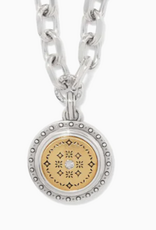 Brighton Brighton Mosiac Round 2 Tone Pendant Necklace