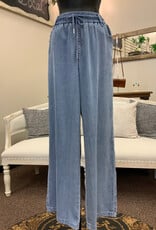 Papillon Papillon Light Denim Linen Blend Pull On Pant