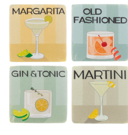 Ganz Cocktail Coasters  OLD FASHIONED  Set of 4