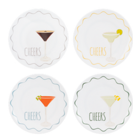 Ganz Cheers Snack Plate Set Of 4