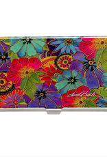 Monarque Monarque Monet Blossoming Floral Stainless Steel Card Case