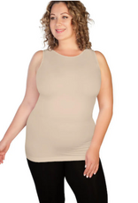 skinnytees skinnytees Stone High Neck Tank Plus