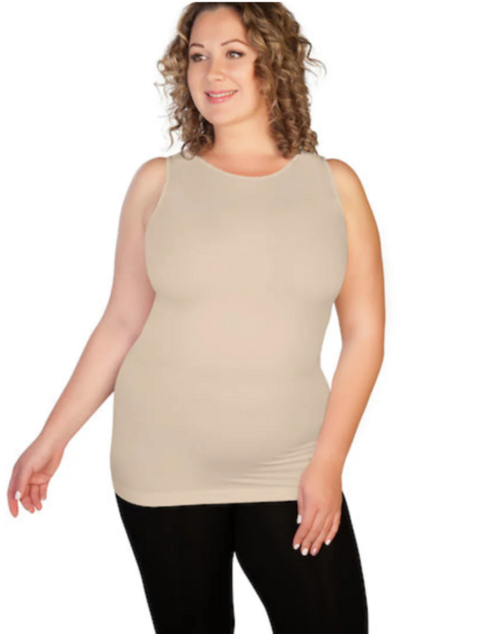 skinnytees skinnytees Stone High Neck Tank Plus