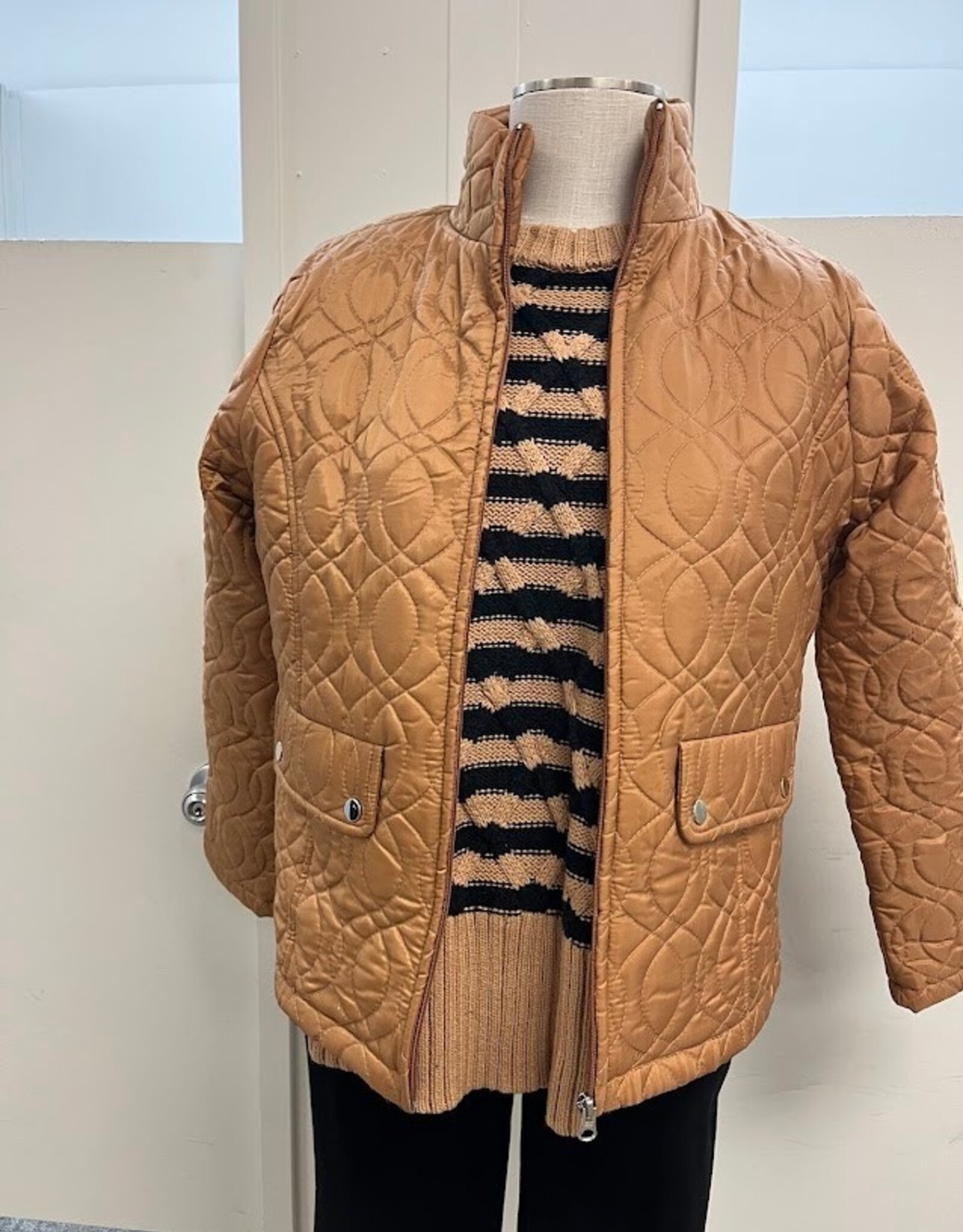 Keren Hart Keren Hart Pumpkin Quilted L/S Zip Up Jacket