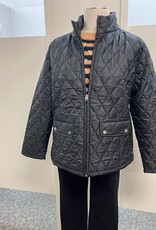 Keren Hart Keren Hart Black Quilted L/S Zip Up Jacket